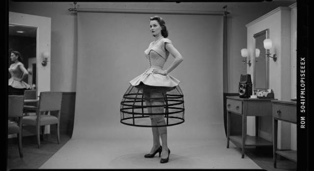 Late 1940s New Look Corsetry Fashion Controversy