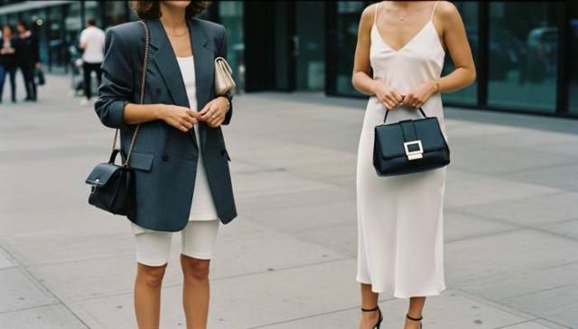 Modernizing 80s Blazer And 90s Slip Dress