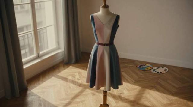 Mondrian Inspired Dress Studio Window Light