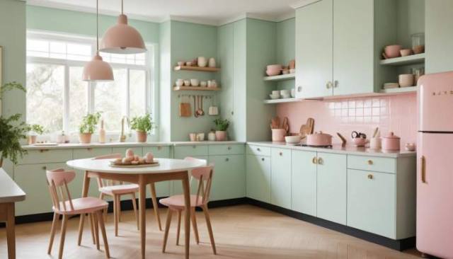 Pastel Kitchen Modern Retro Lifestyle