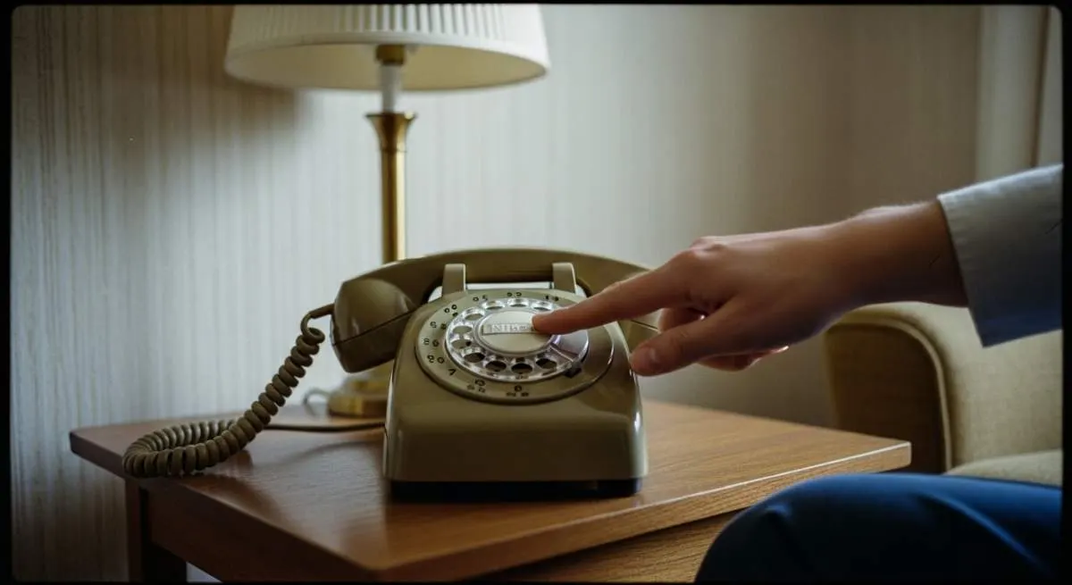 Vintage rotary telephone highlighting the slow analog dialing experience of the past